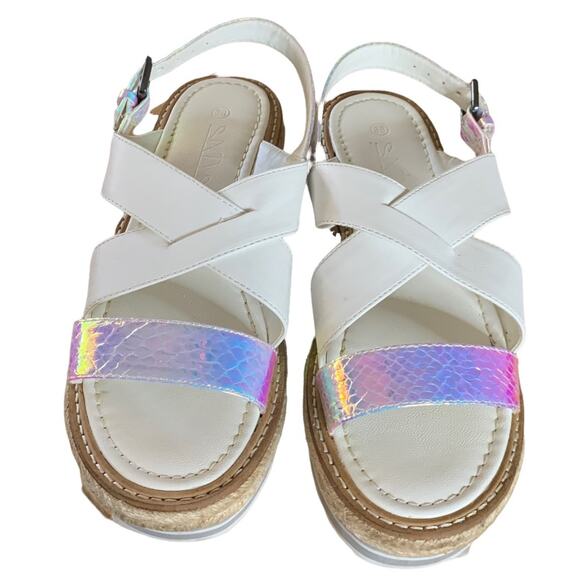 SixtySeven shoes  Echos Iridescent Espadrille Platform Sandals size 38 - Picture 5 of 7